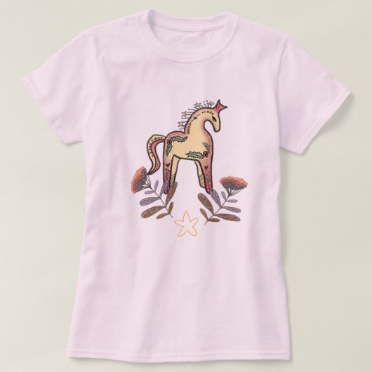 Kerst elegante paard t-shirt (Design voorkant)