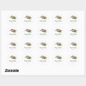 Kerst Elegante Rode Bessen Script Familie Ronde Sticker (Vel)