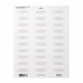 Kerst Elegante Slingerlichten Retouradres Etiket (Full Sheet)