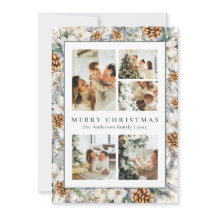 Kerst Elegante Waterverf Botanisch gebladerte