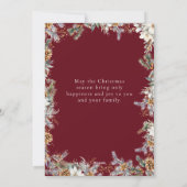 Kerst Elegante Waterverf Botanisch gebladerte Feestdagenkaart (Achterkant)