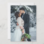 Kerst Elegante Winter Bruiloft Kaart (Achterkant)