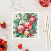 Kerst Elegantie in Waterverf Servet (Insitu)