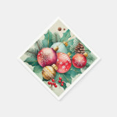 Kerst Elegantie in Waterverf Servet (Hoek)