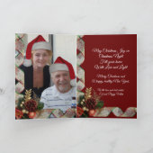 Kerst elegantie kaart goud en rood Victoriaans (Binnen)