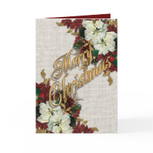 Kerst elegantie kaart goud en rood Victoriaans