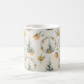 Kerst Elegantie: Monogrammed Pas getrouwd Koffiemok (Center)