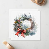 "Kerst Elegantie" Notitiekaartje (Voorkant / Achterkant in situ)