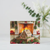 Kerst Elegantie Uitnodiging Briefkaart (Staand voorkant)