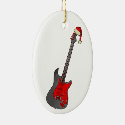 Kerst-elektrische gitaar keramisch ornament (Rechts)