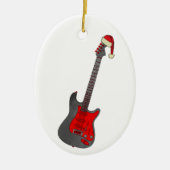 Kerst-elektrische gitaar keramisch ornament (Voorkant)