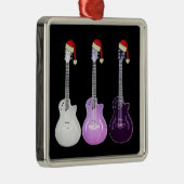 Kerst elektrische gitaren roze metalen ornament (Rechts)