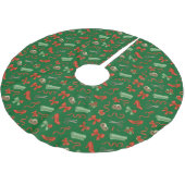 Kerst element met rode lint en rode schoenen kerstboom rok (Gekanteld)