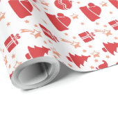 Kerst Elementen Illustratie Cadeaupapier (Rol Hoek)