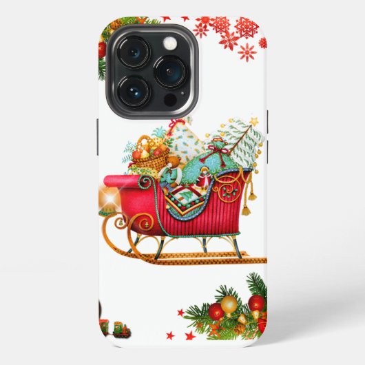 Kerst Elementen iPhone Hoesje (Achterkant)