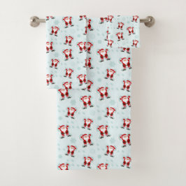 Kerst Elementen Kerstman Bad Handdoek