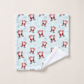 Kerst Elementen Kerstman Bad Handdoek (Wasdoekje)