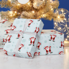 Kerst Elementen Kerstman Cadeaupapier