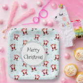 Kerst Elementen Kerstman Papieren Bordje (Feest)