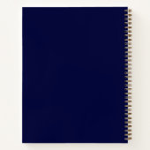 Kerst Elementen op Marineblauw Notitieboek (Achterkant)