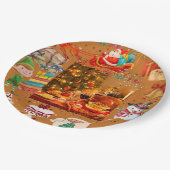 Kerst elementen papieren bordje (Gekanteld)