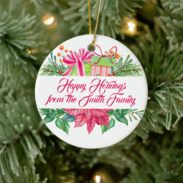 Kerst Elementen Prettige Feestdagen Foto Keramisch Ornament