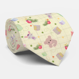 Kerst Elementen Teddybeer Stropdas