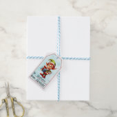 Kerst Elf (1) Cadeaulabel (Met Touw)