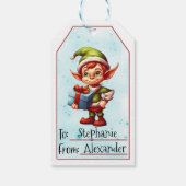 Kerst Elf (1) Cadeaulabel (Achterkant)