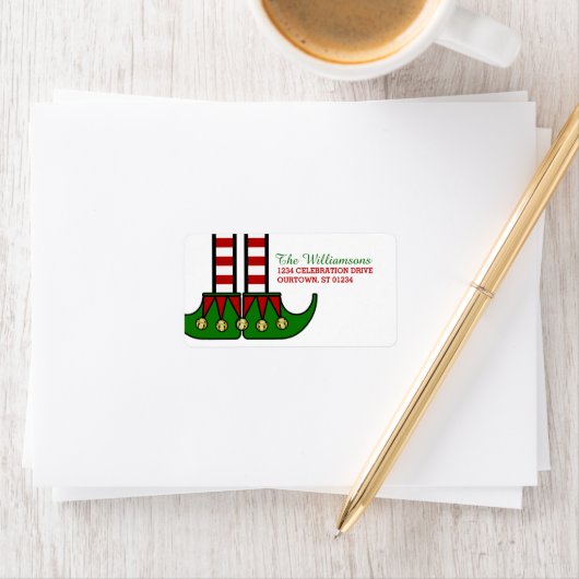 Kerst Elf Adresetiketten Etiket (Insitu)