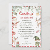 Kerst Elf Afscheidsbrief Uitnodiging Voor Kinderen (Voorkant)
