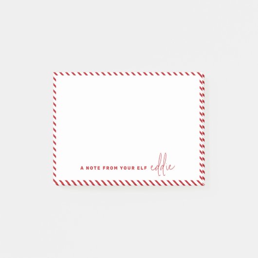 Kerst Elf Bericht Een briefje van je Elf Post-it® Notes (Voorkant)