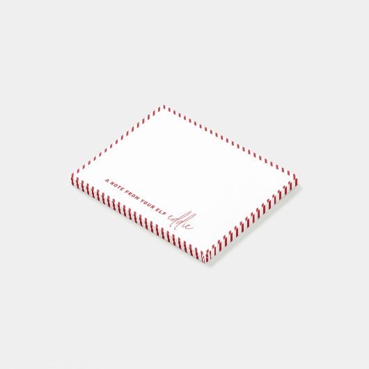 Kerst Elf Bericht Een briefje van je Elf Post-it® Notes (Schuin)