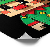 Kerst Elf Blok Bouwer Brick Master Poster (Hoek)