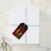 Kerst Elf Cadeaubijsluiter Cadeaulabel (Met Touw)