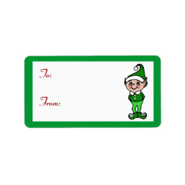 Kerst Elf Cadeautagelabels Etiket