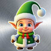 Kerst Elf Cartoon Graphic Xmas Vakantie Seizoen Sticker