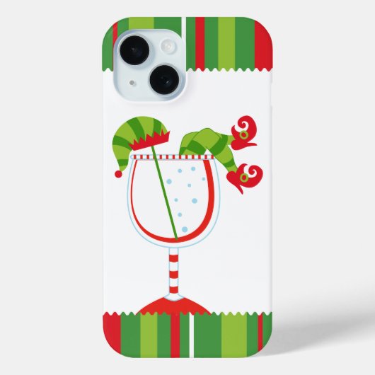 Kerst Elf Cocktail Case-Mate iPhone Case (Achterkant)