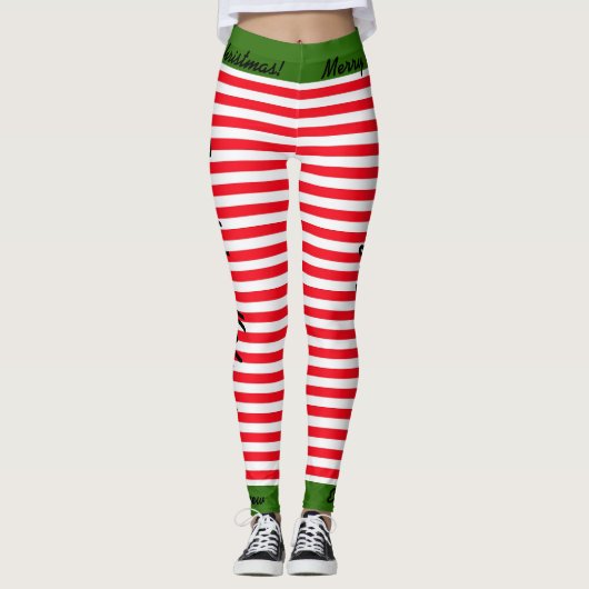Kerst Elf Crew Leggings Santa Helper JOUW NAAM (Voorkant)