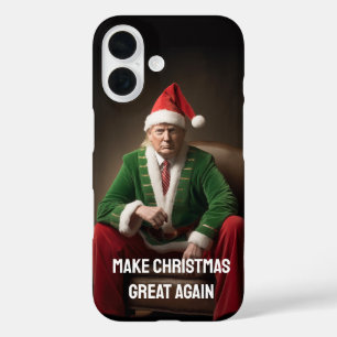 Kerst Elf Donald Trump iPhone 16 Hoesje