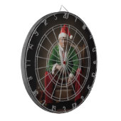 Kerst Elf Donald Trump Dartbord (Voorkant Links)