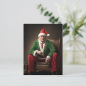 Kerst Elf Donald Trump Feestdagenkaart (Staand voorkant)