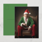 Kerst Elf Donald Trump Feestdagenkaart (Voorkant / Achterkant)