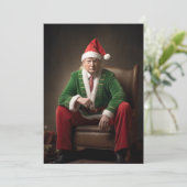 Kerst Elf Donald Trump Feestdagenkaart (Staand voorkant)