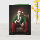 Kerst Elf Donald Trump Kaart (Gele Bloem)