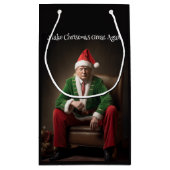 Kerst Elf Donald Trump Klein Cadeauzakje (Achterkant)