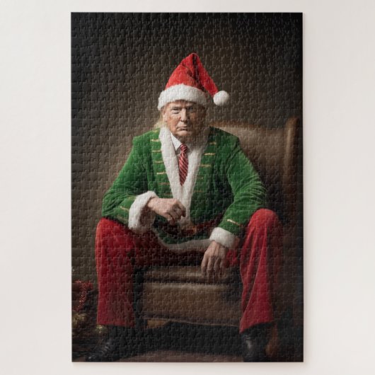 Kerst Elf Donald Trump Legpuzzel (Verticaal)