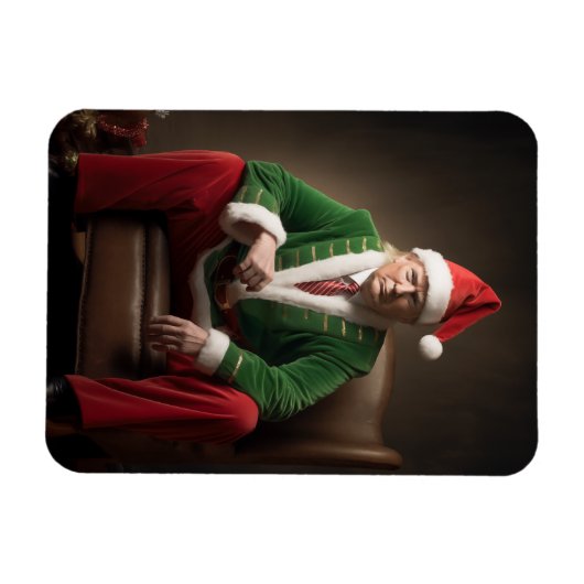 Kerst Elf Donald Trump Magneet (Horizontaal)