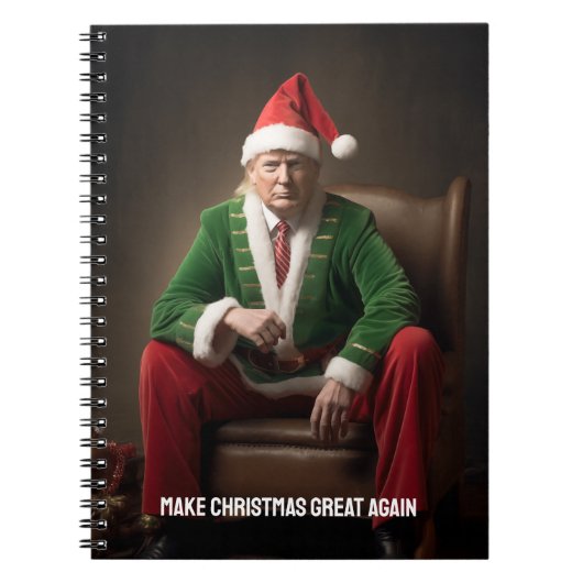 Kerst Elf Donald Trump Notitieboek (Voorkant)