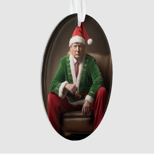 Kerst Elf Donald Trump Ornament (voorkant)